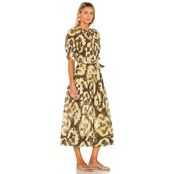 Ulla Johnson Selena Cover Up Dress Olive Midi - Picture 2 of 10